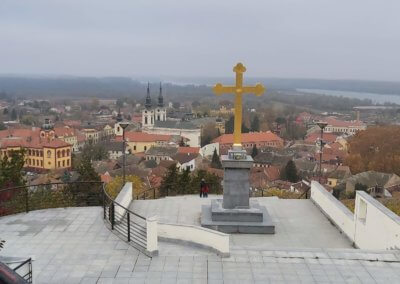 Cross and viewpoint over Sremski Karlovci